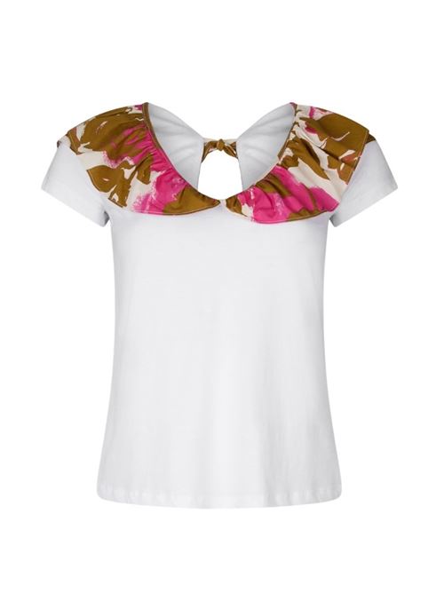 T-shirt con rouches stampata Liu Jo | WA5364J6308.M9537